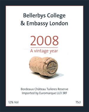 College wine labels